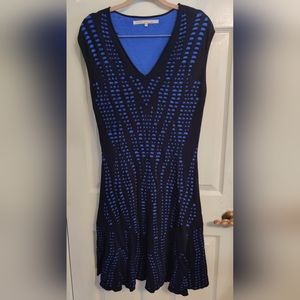 XL Rachel Rachel Roy Black and Blue Cutout Dress